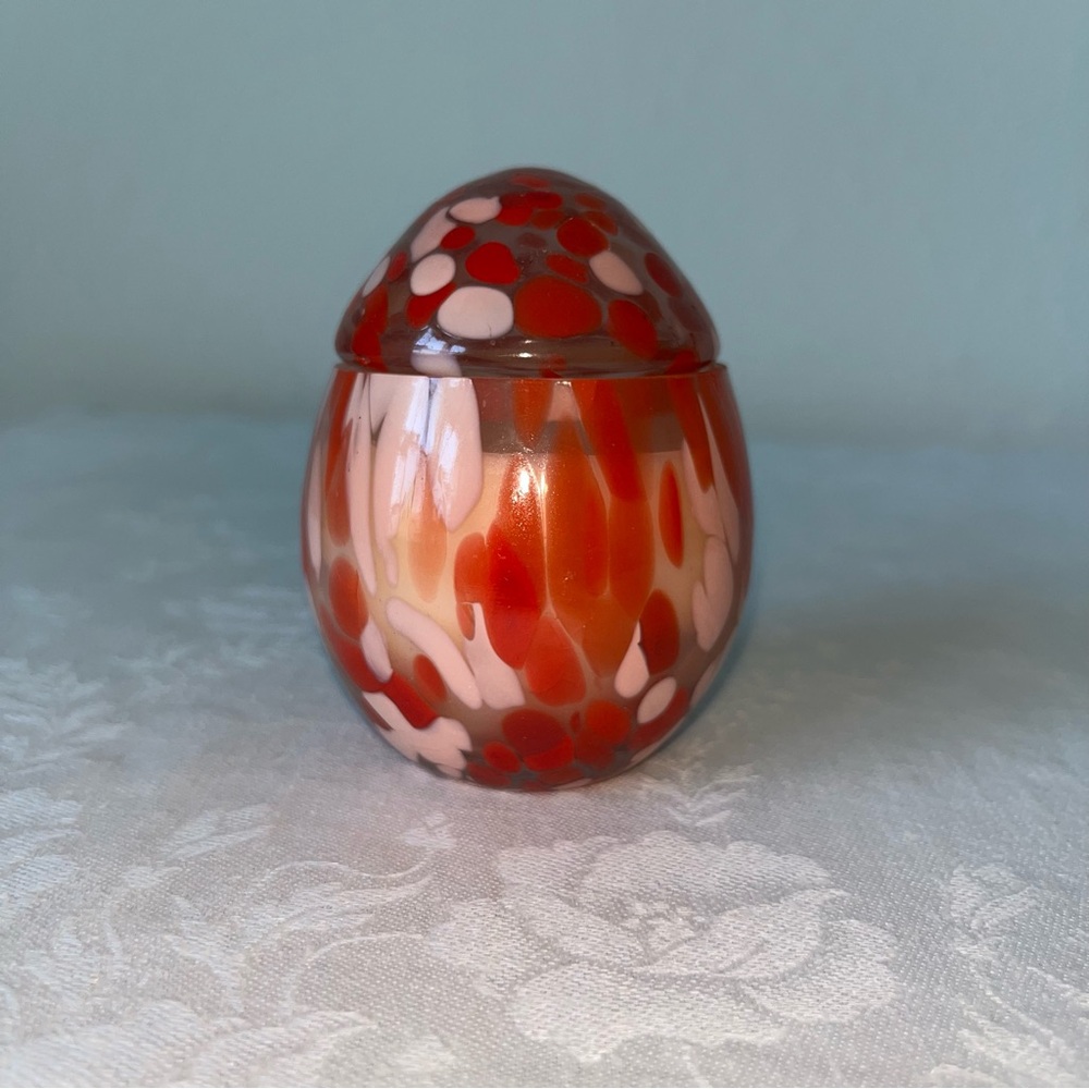 Anthropologie NIB Mini Cheena Egg Floral Pink Peony & Neroli Glass Candle - Picture 7 of 16